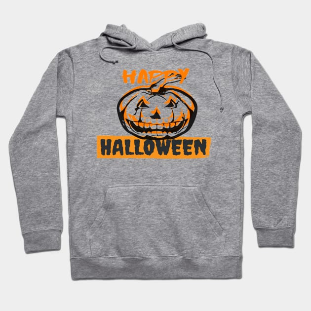 Happy Halloween Tshirt Hoodies Pumpkin Orange Hoodie by fullstackdev